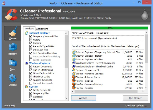 برنامج التنظيف CCleaner Business & Professional 4.00.4064 مع الكراك