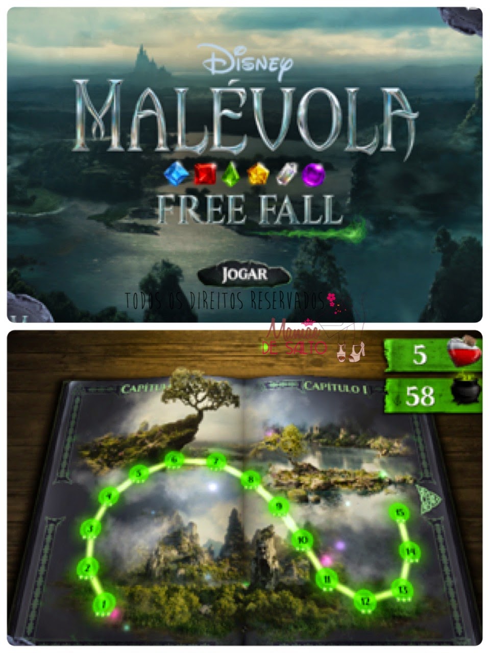 dica de aplicativo iphone e ipad jogos Malévola Free Fall - blog Mamãe de Salto