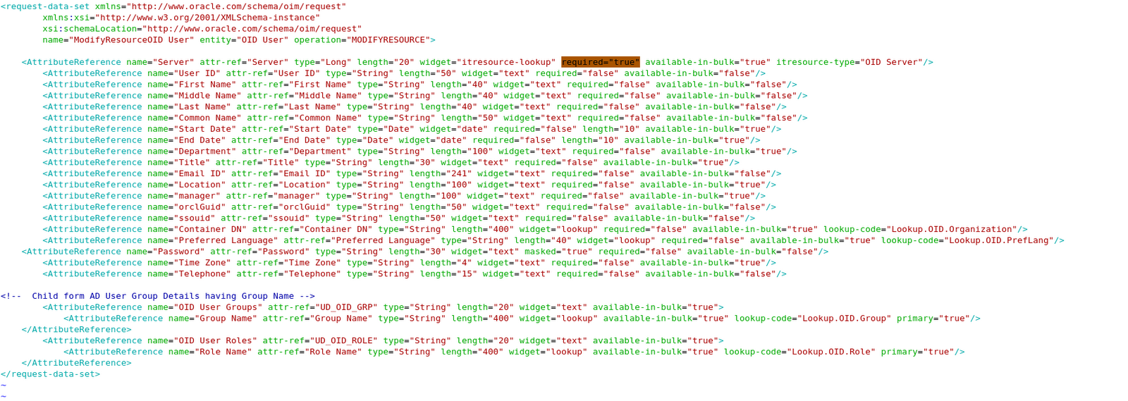 Oracle Fusion Middleware Security OIM 11g OID (LDAP) Groups Request