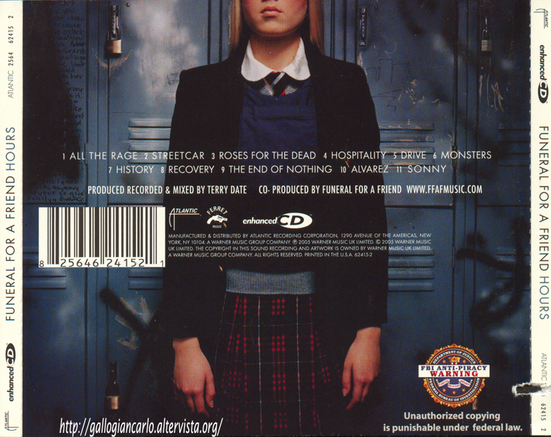 Funeral for a Friend "Hours" CD EAN 825646241521