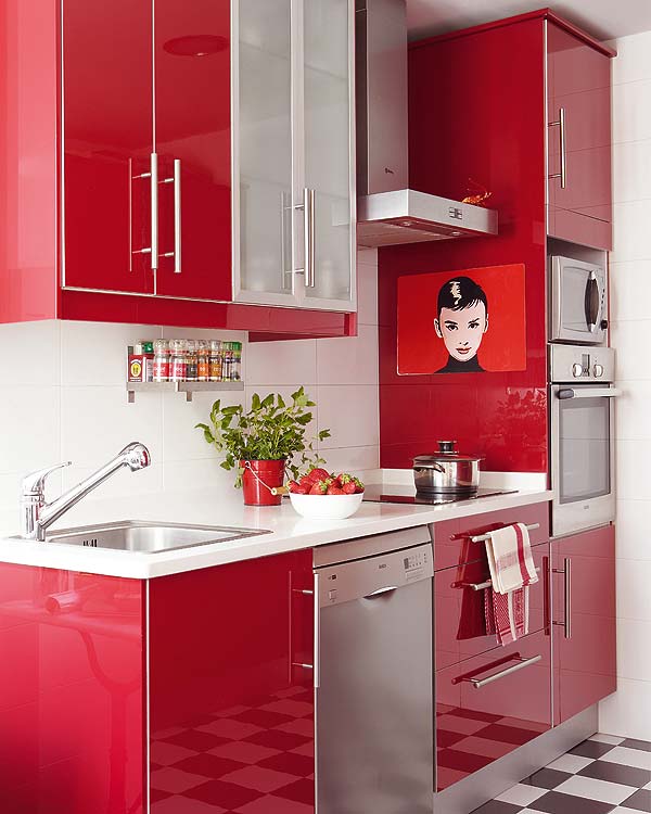 Um Apê Para Dois Armários Cozinha Colorida # Cozinha Planejada Simples Vermelha Um Apê Para Dois Armários Cozinha Colorida # Cozinha Planejada Simples Vermelha