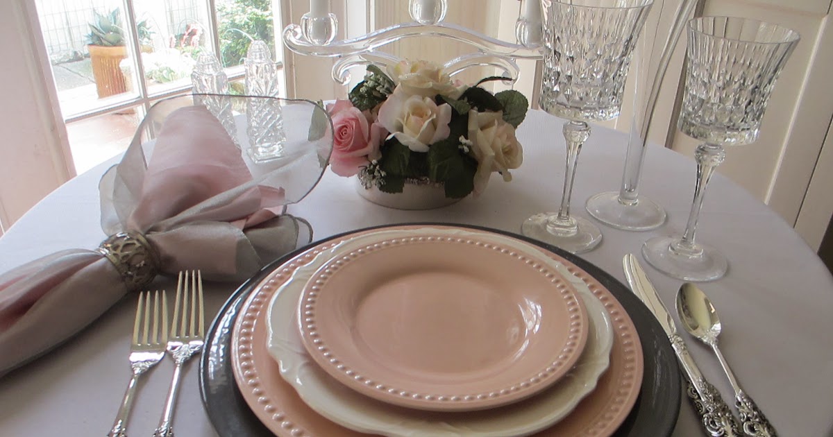 Table for One Pink and Gray Table for One