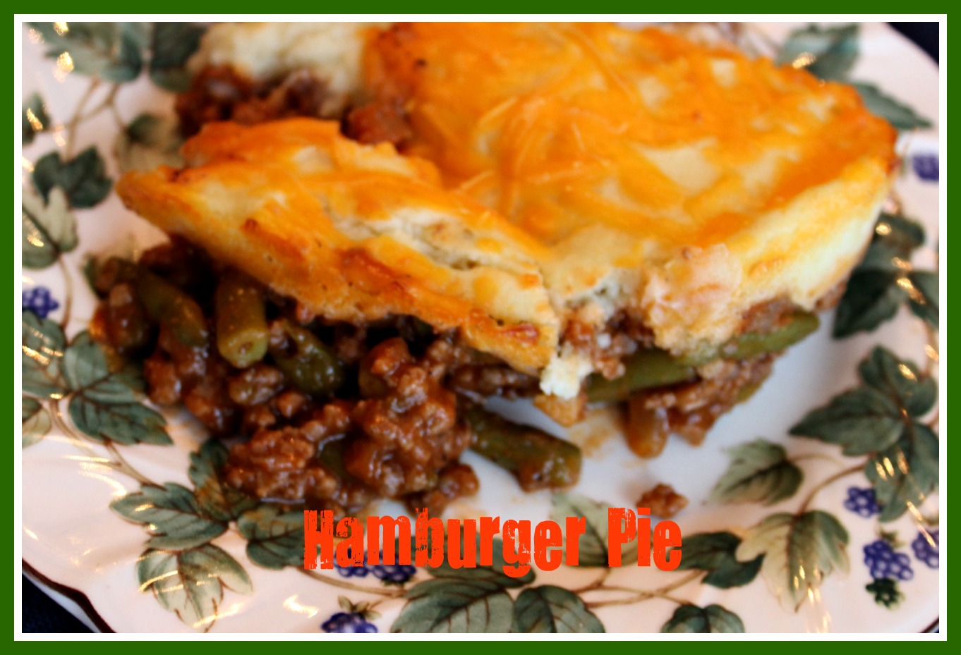 Sweet Tea and Cornbread Hamburger Pie!