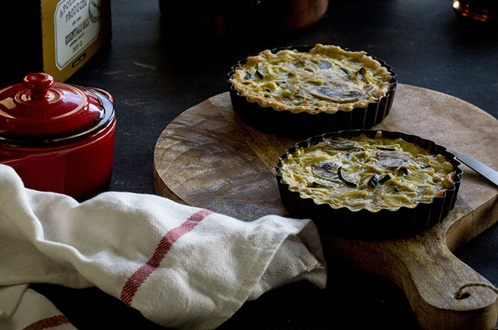 Quiche De Champiñon Con Queso Parmesano
