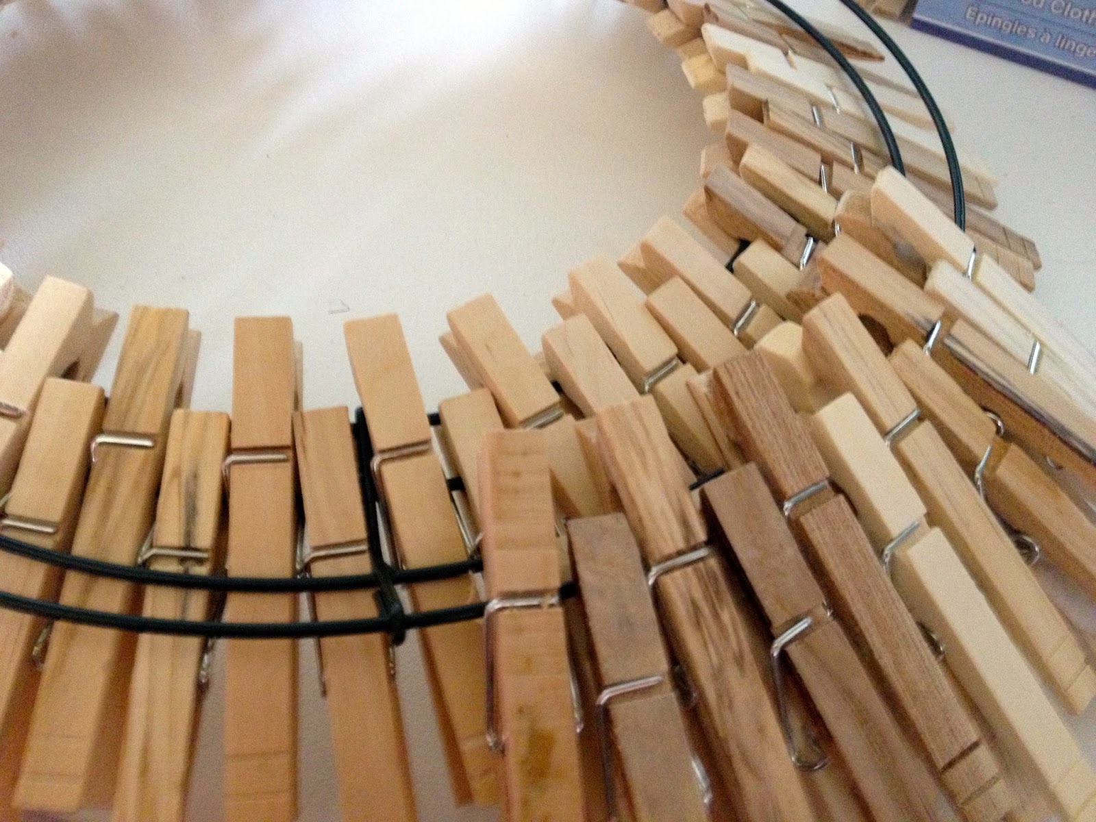 DIY StarBurst Laundry Room Clothespin Wreath Overthrow Martha