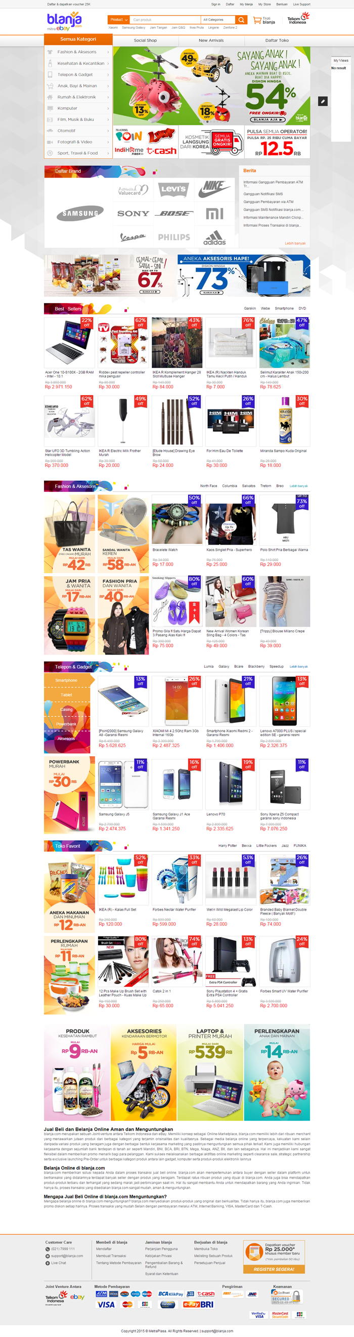 Tampilan website blanja.com blanja.com