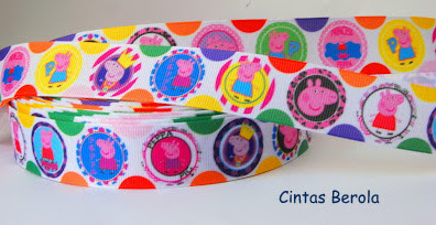 Cintas Berola: Grosgrain infantil: dibujos/comic/TV de 22 y 25mm a 0,75