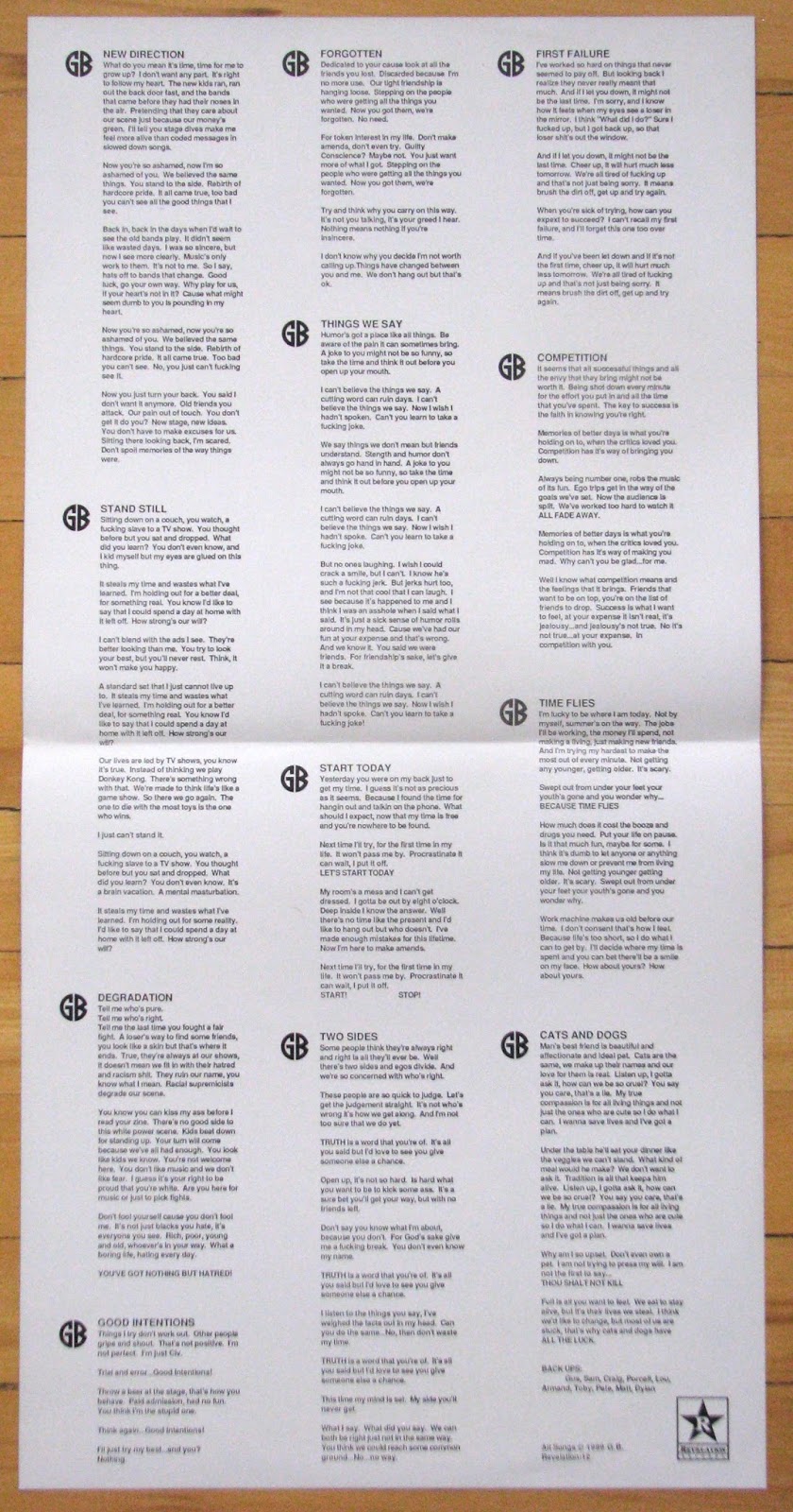 We Will Bury You Gorilla Biscuits Start Today "Final" Press