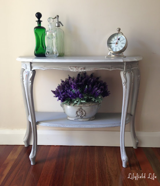 French style hall console Paris Grey and white