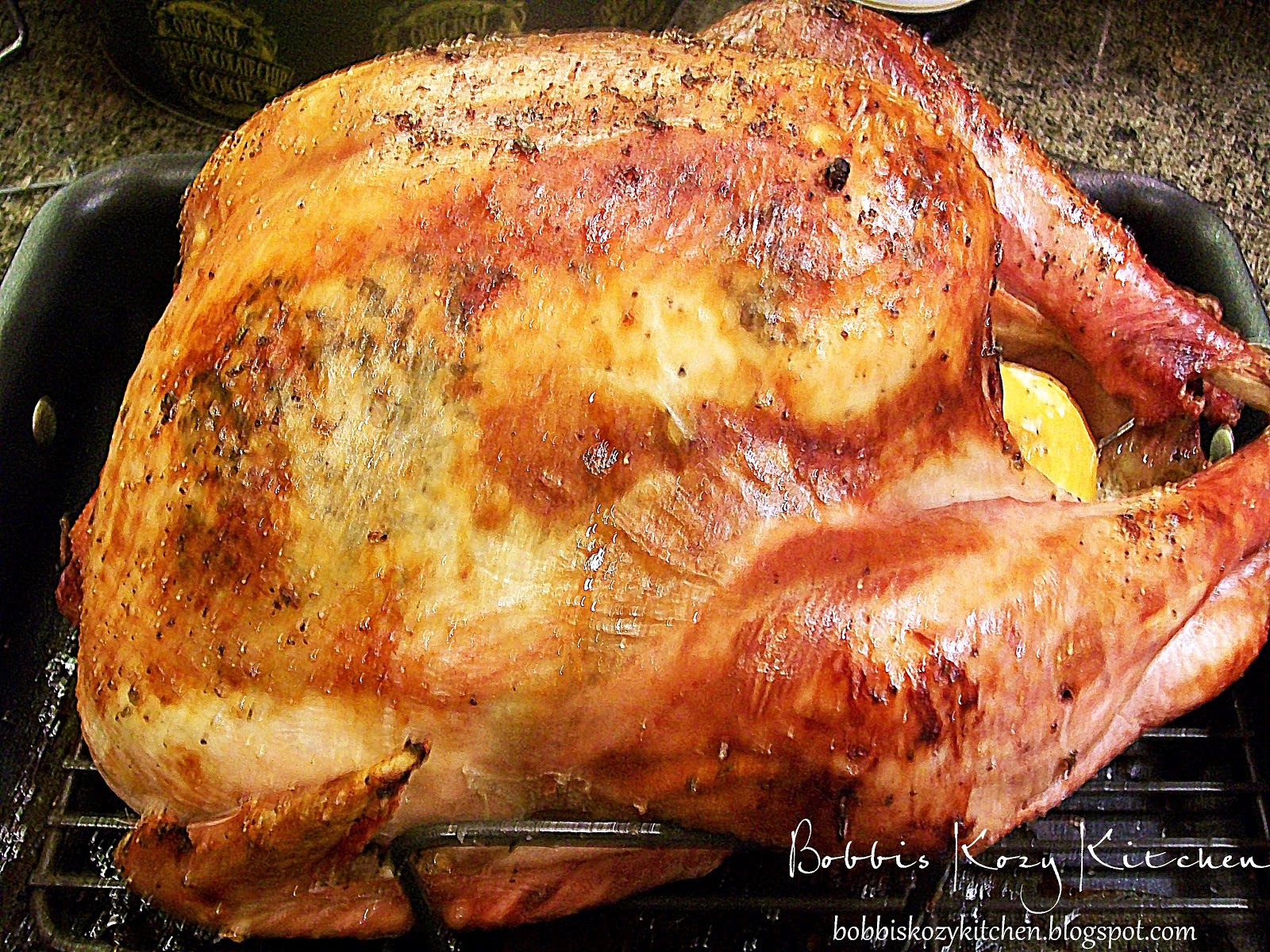 Roasted Turkey with Lemon and Sage Compound Butter Bobbi's Kozy Kitchen