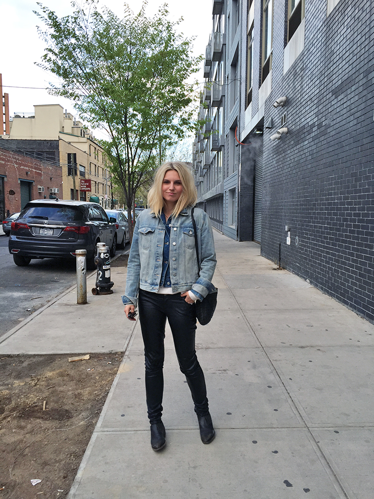 Fashion Over Reason, Gap double denim jacket, leather pants, Frye shooties Fashion Over Reason, Gap double denim jacket, leather pants, Frye shooties