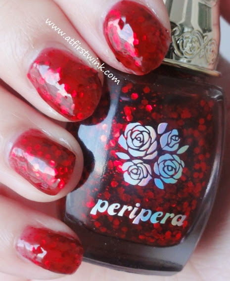 Peripera nail polish RD704 swatches