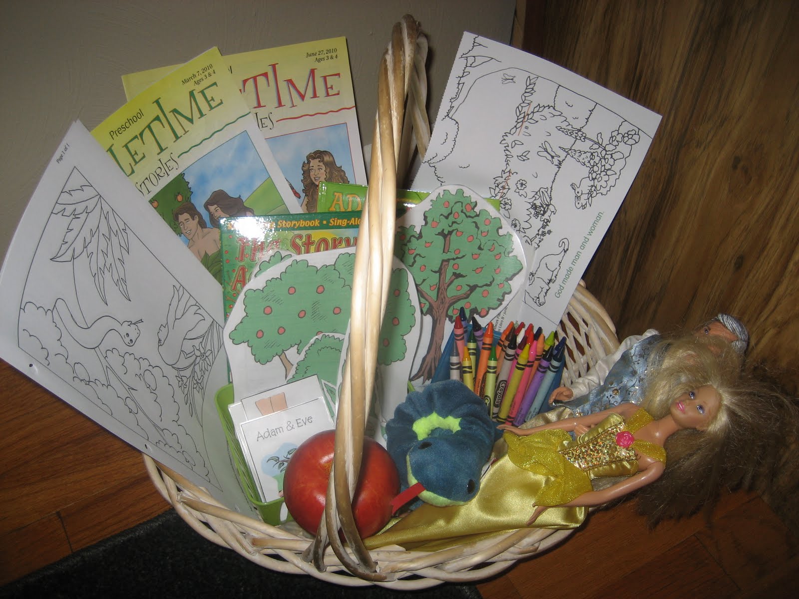 The Preschool Experiment Bible Basket Adam and Eve