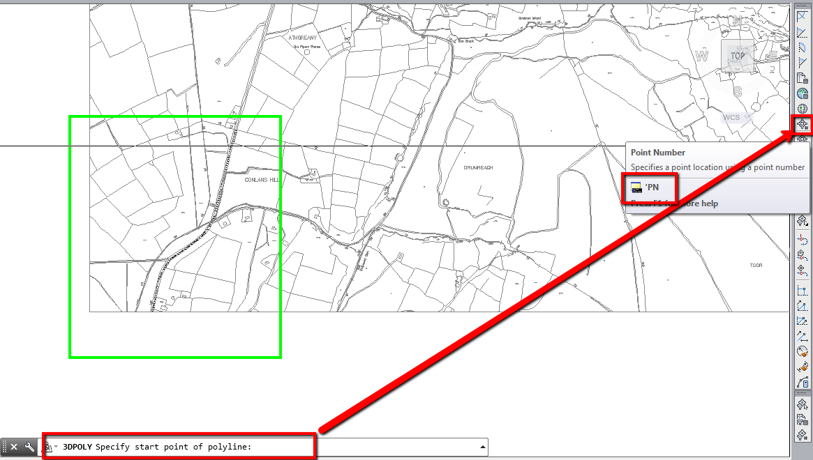 Civil Intentions Creating A Profile From Single Line Of Points