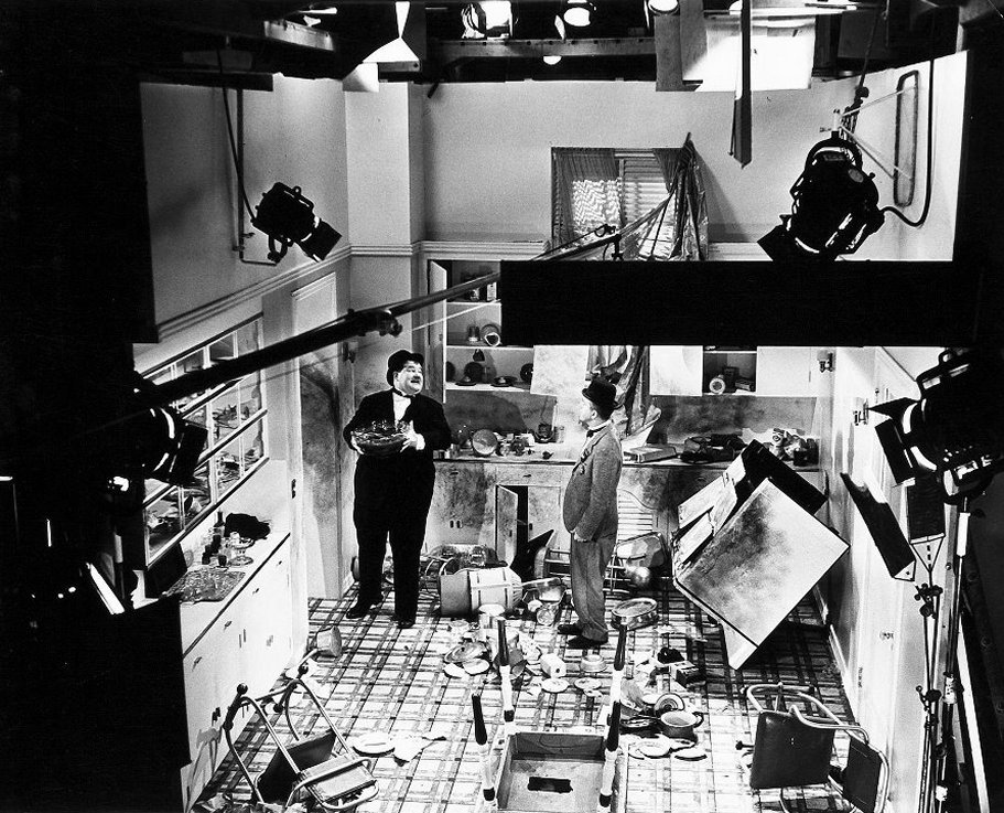 Laurel And Hardy BEHIND THE SCENES BLOCKHEADS (1938)