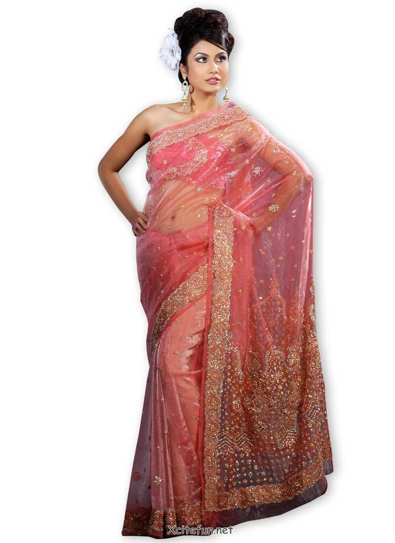 Indian Georgette Party Wear Embroidered Saree Beautiful Collection