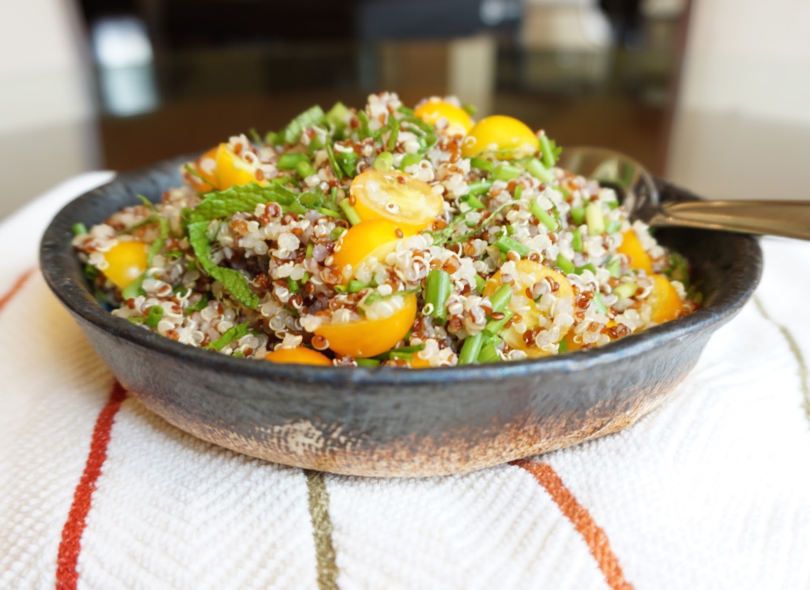 Healthy and Gourmet Quinoa Salad with Fresh Cherry Tomatoes