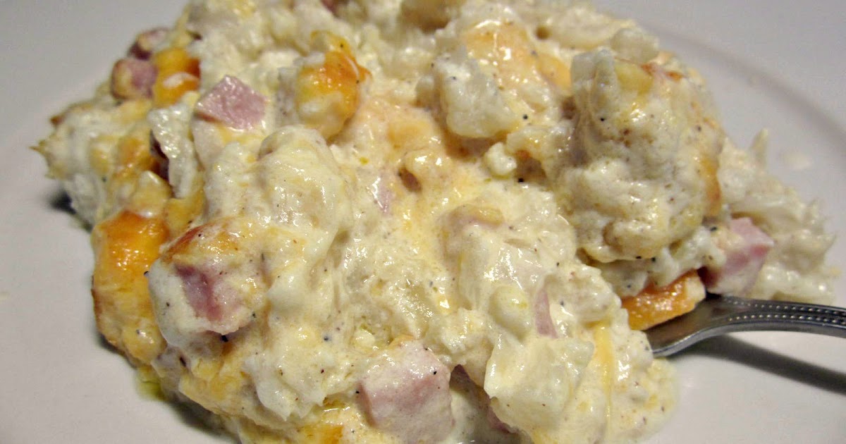 lostsentiments Cauliflower Mac and Cheese with Ham Casserole Recipe