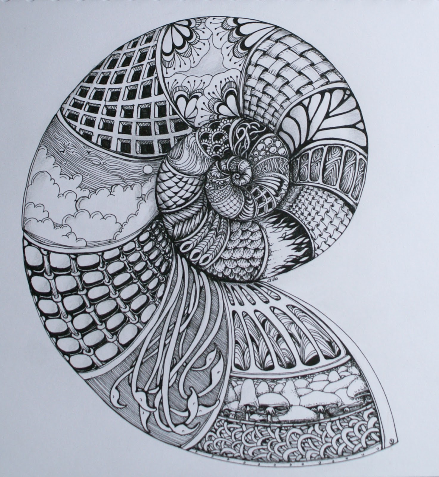 Sisters in Art Zentangle