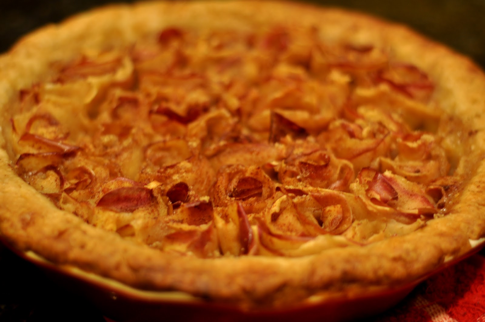 Cooking and Entertaining with Leah Scrumptious Apple Rose Pie
