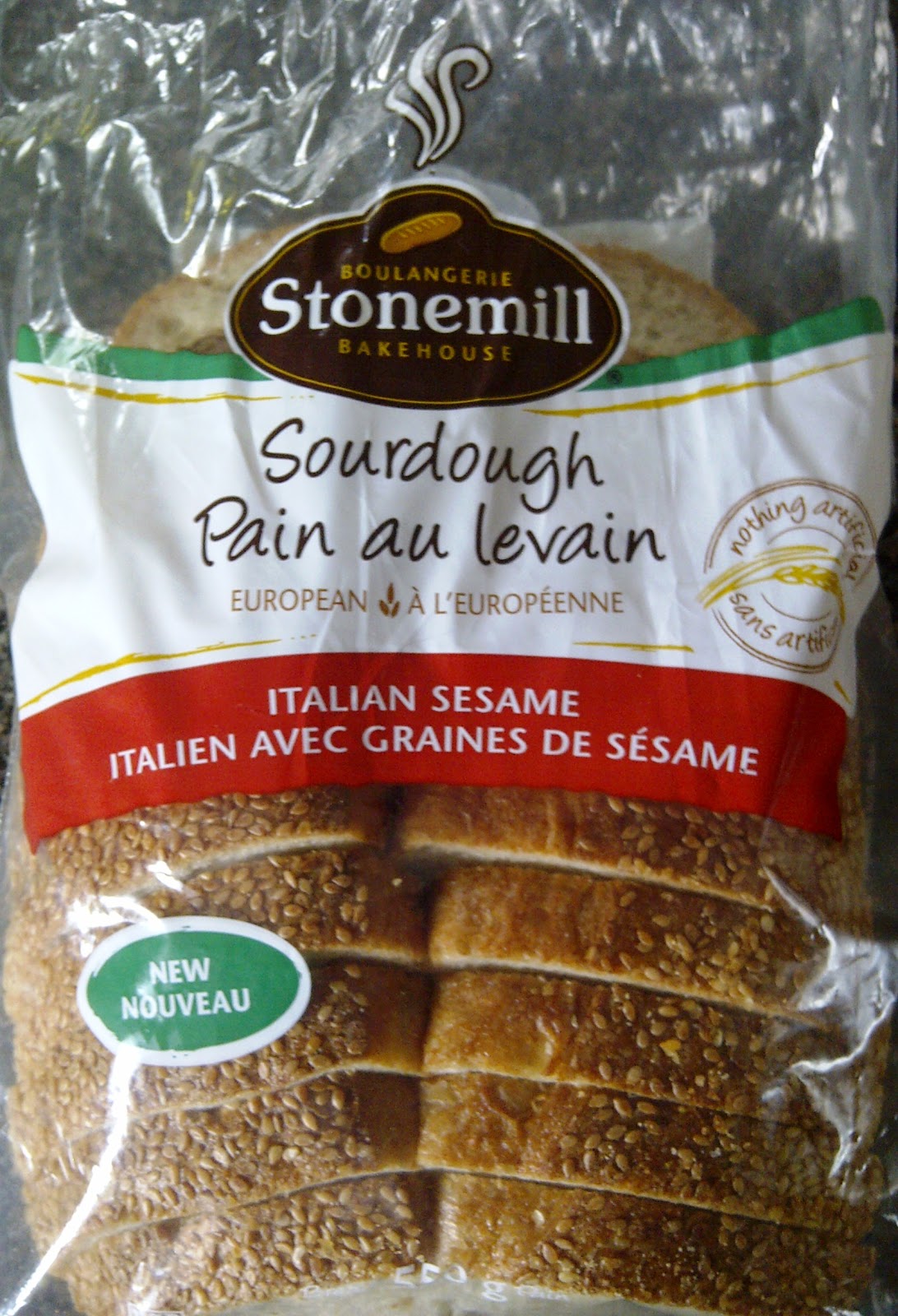 A vegan in Brampton, ON Review of 'Stonemill' Sourdough Bread (Italian Sesame)