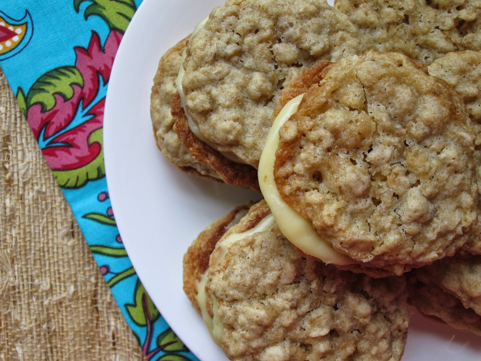 Stirring the Pot Oatmeal Cookie Sandwiches with Lemon Mascarpone Filling