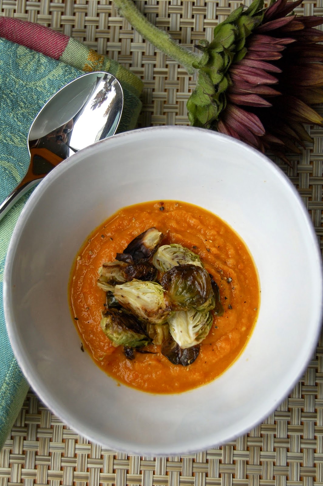 Kettler Cuisine Carrot Soup with Roasted Brussels Sprouts