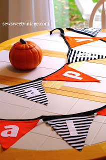 Happy Halloween bunting or banner how-to