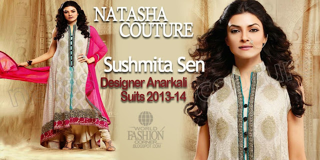 Sushmita Sen Designers Anarkali Suits 2013-14 By Narasha Couture