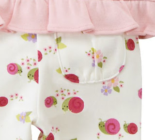 Gymboree Mini Blooms Snail Flower 2-piece Set 12-18mos