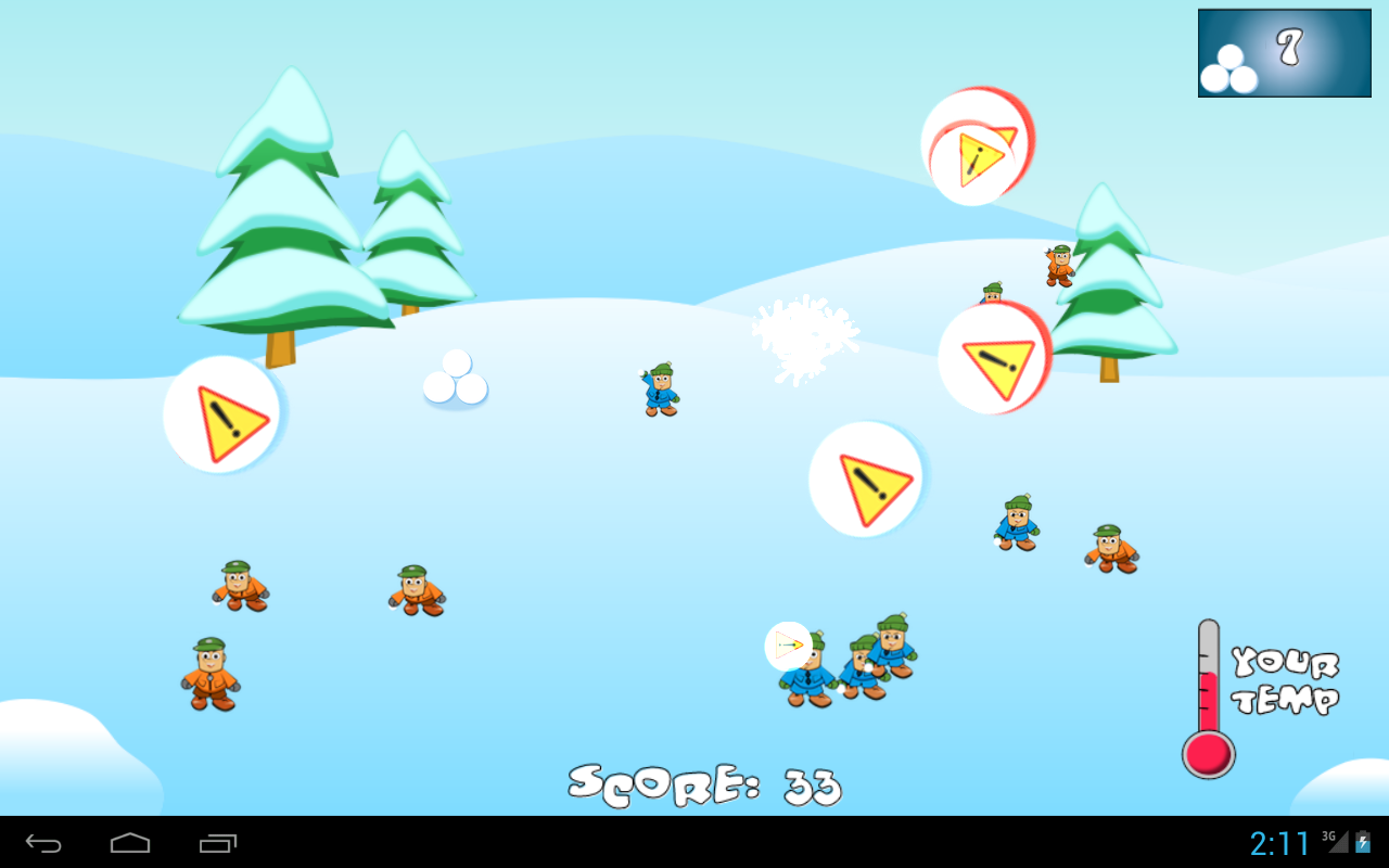 Я.JuniorDeveloper Моя новая Android игра SnowBall Fight Winter Game HD