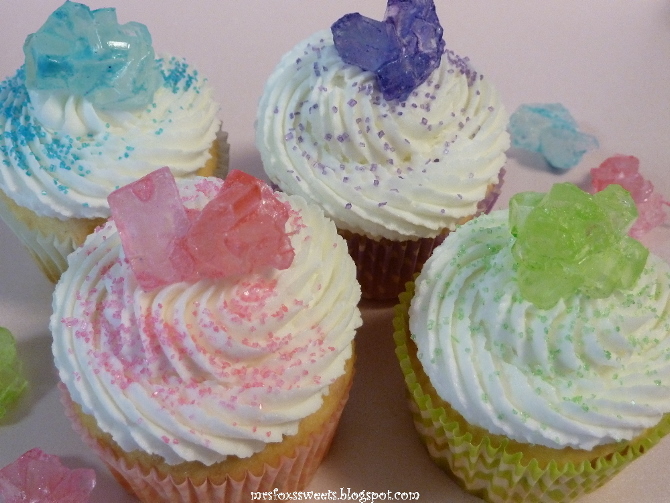 Pink Princess Cupcakes 12 Enchanted Crystal Cakes Rock candy cakes