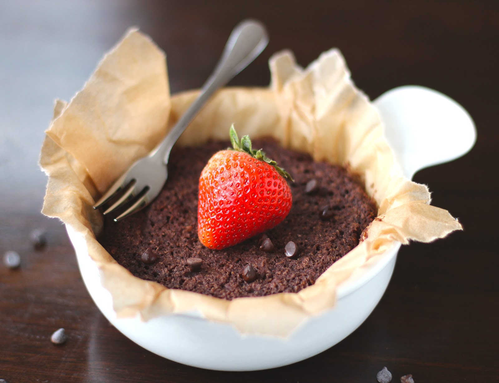 SingleServing Chocolate Quinoa Flake Microwave Cake