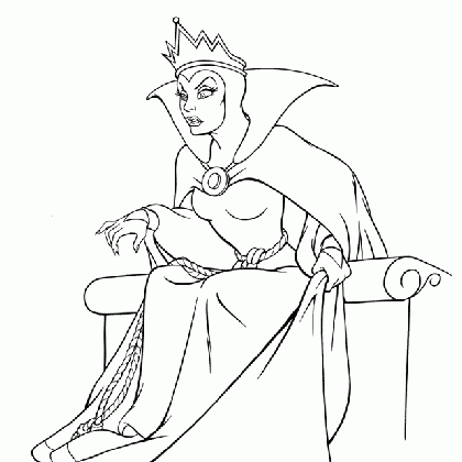 Coloriage Princesse Disney Coloriage Princesse La Reine De Blanche Neige