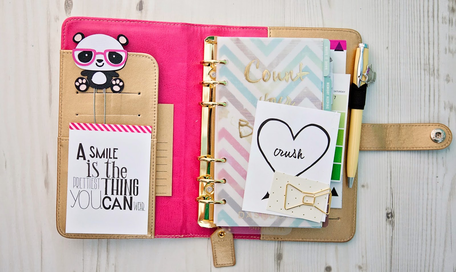 Mrs Brimbles: My Set up of the Gold Websters Pages Color Crush Planner
