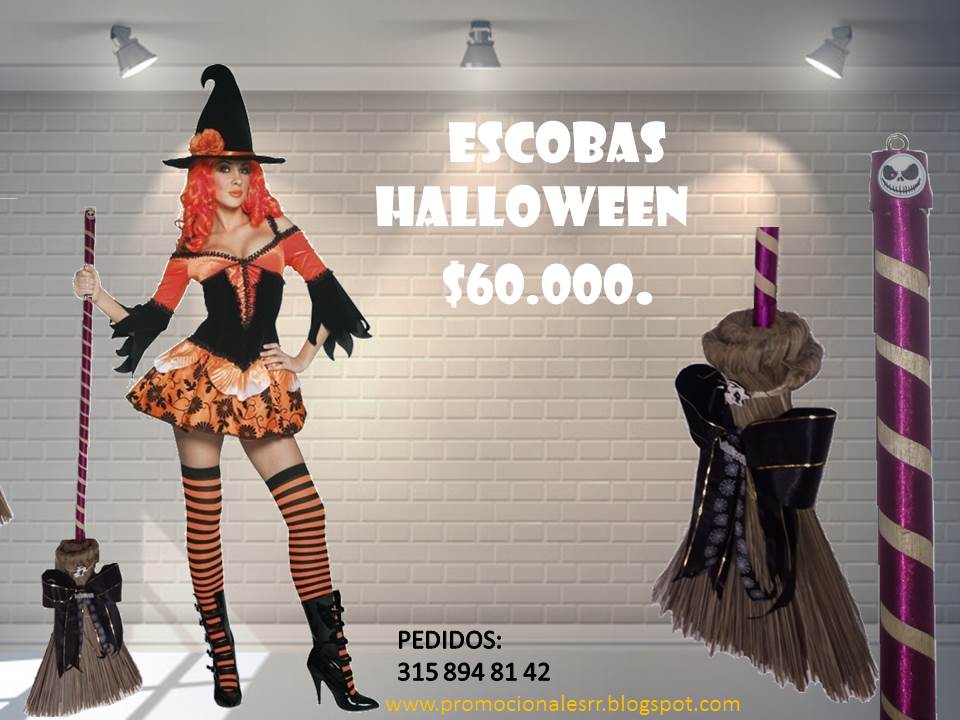 ESCOBA HALLOWEEN, BRUJAS