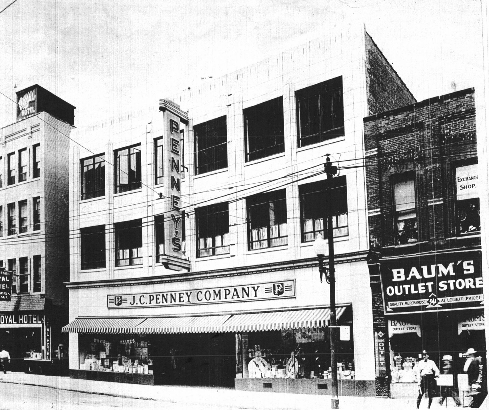Vintage Johnstown J.C. Penney, Royal Hotel and Baum's Outlet Store