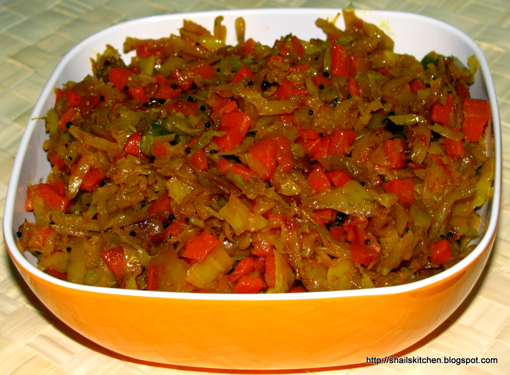 Shail de Cuisine CabbageCarrot Curry