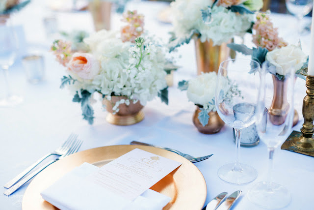 Blush and Gold Wedding Reception