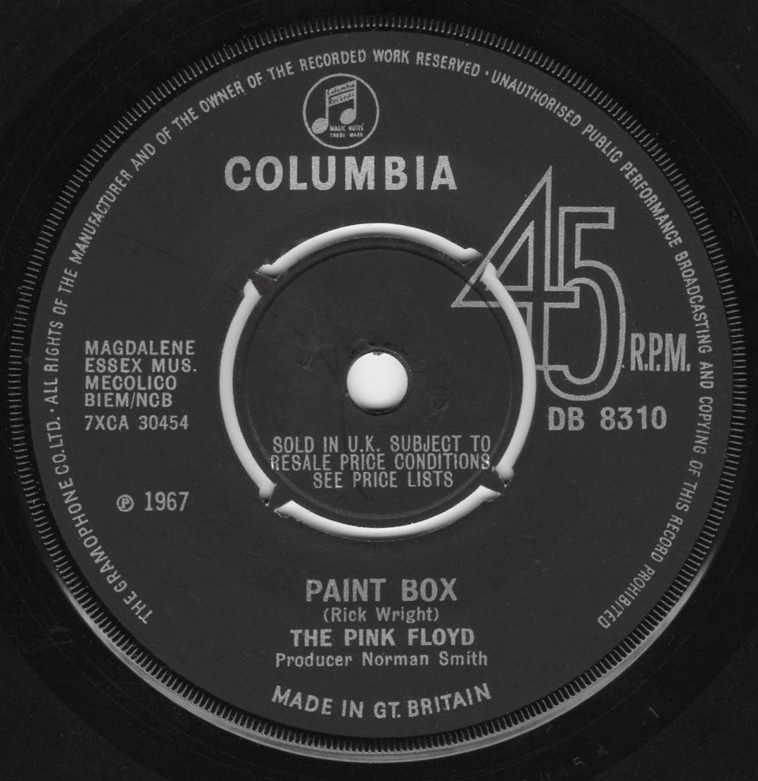 WOLFEES GRAMOPHONE "PAINT BOX/APPLES AND ORANGES" THE PINK FLOYD