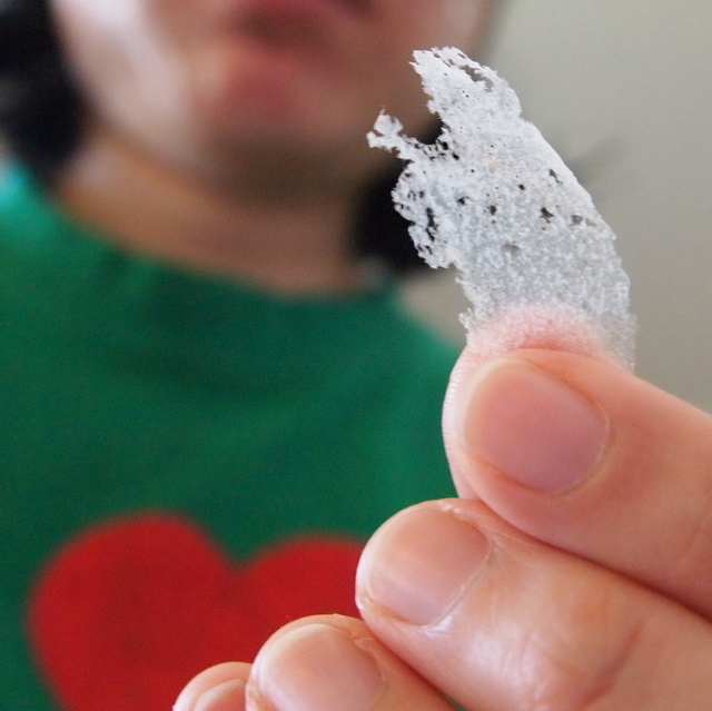 DIY gelatin facial pore strips Pink Stripey Socks