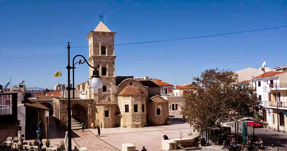 * Cyprus RARE 1950's LARNACA Postcard Cyprus 101 * Dixon ST LAZAROS CHURCH 