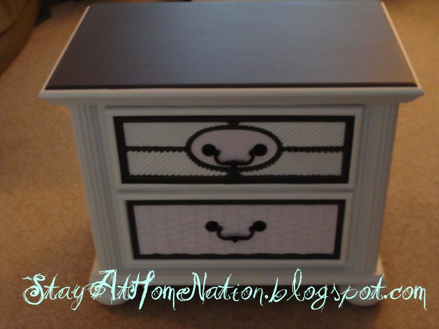 Stay At Home Nation... Bedside Table redo.....with spray paint?