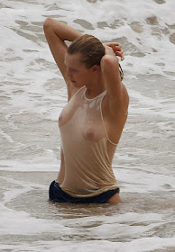 Toni Garrn Victoria’s Secret Braless See-Through Photoshoot Candids in St. Barts