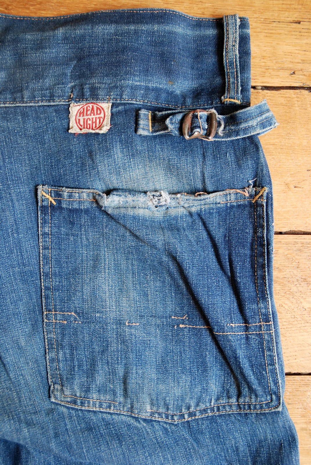 The Vintage Catalogue Rare 1940 HEADLIGHT Denim Jeans POCKET FLAPS