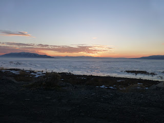 Utah Lake Fishing Sunset