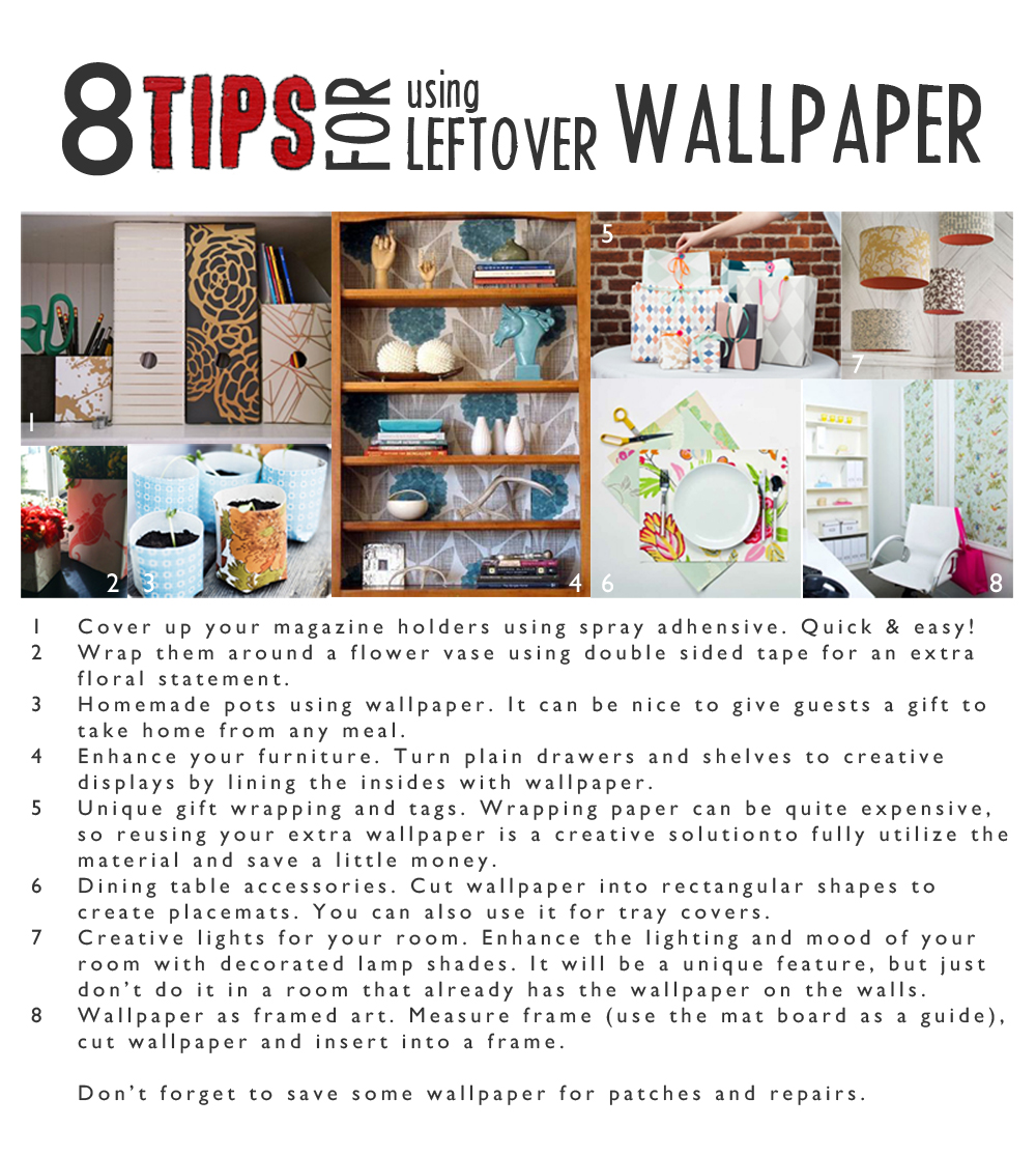 GLORY DECOR BLOG 8 Tips for Using Leftover Wallpaper