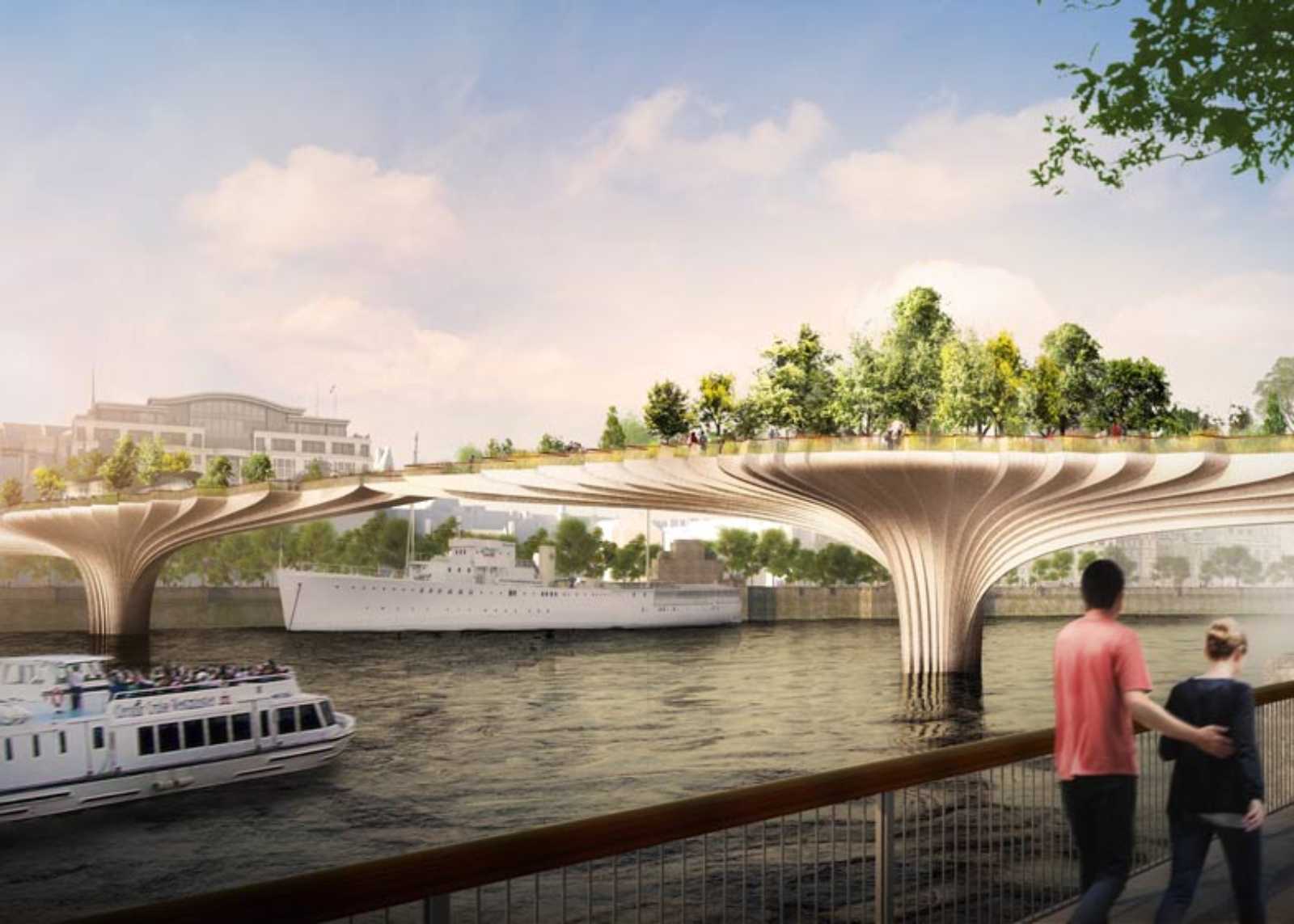 2020 paisajismo Puente jardín para Londres por Thomas Heatherwick