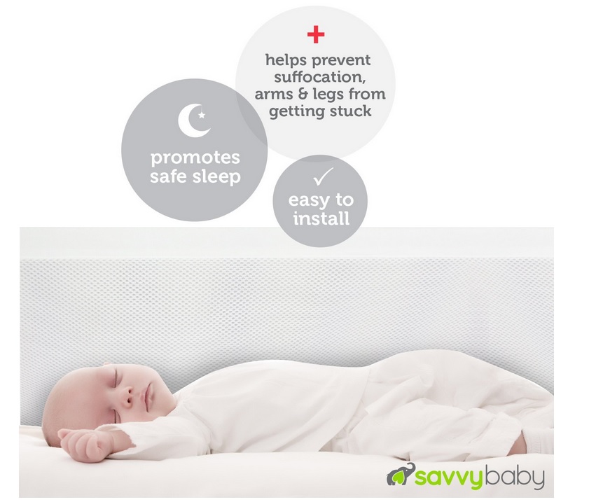 Temporary Waffle Breathable Mesh Crib Bumper by SavvyBaby