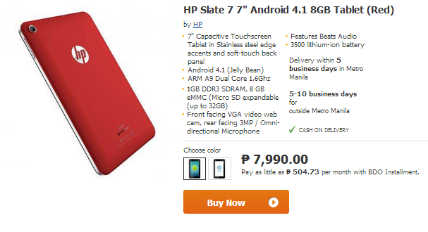Hp Slate 7 Release Date Philippines